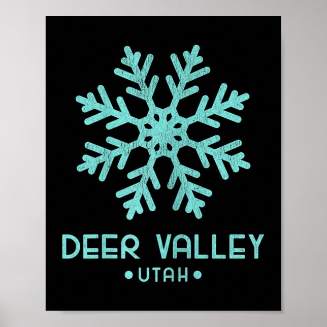 Damenskigebiet Deer Valley Utah  Poster (Vorne)