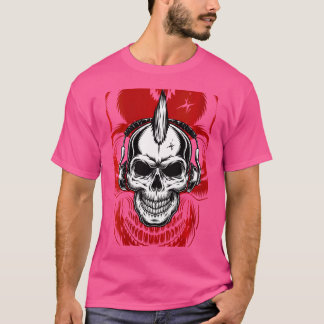 Damenstumpf mit Kopfhörer, Cyberskele T-Shirt