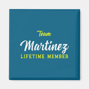 Damenteam Martinez Lebenslanges Mitglied Nachname Magnet