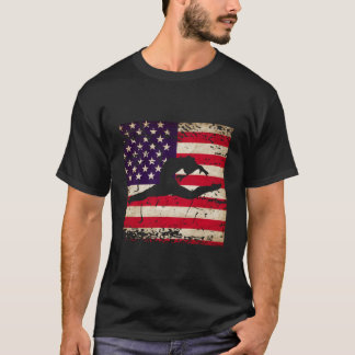 Damenturnen USA Amerikanische Flagge T-Shirt
