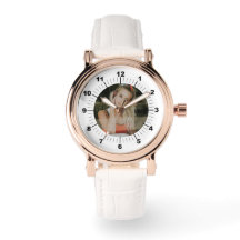 Damenuhr - Personalisiert - Rose Gold White