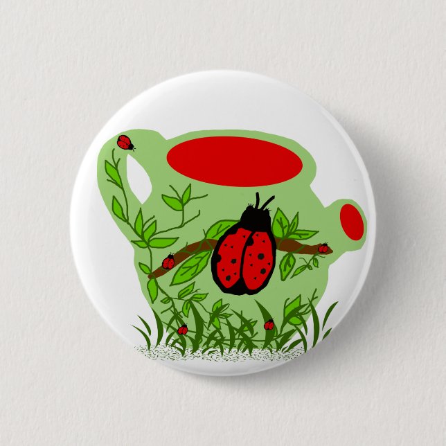 Damenwanzentee-Topfknopf Button (Vorderseite)
