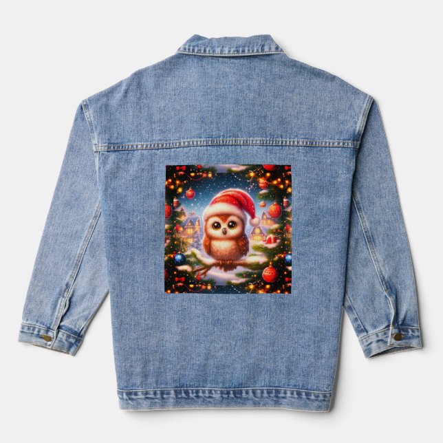 Damenweihnachtsschale Denim Jacket Jeansjacke (Rückseite)