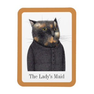 DAMENZIMMERKATZE 3x4 Flexibler Magnet + Text