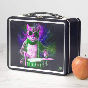 Damian- 2 Hip Cat DRUMMER AP91 Metall Brotdose