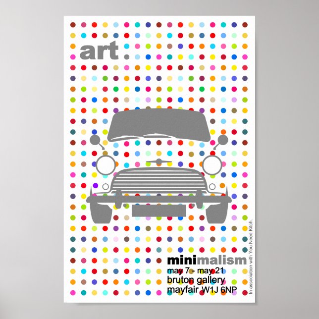 Damians klassische Mini-Cooper-Kunst Poster (Vorne)