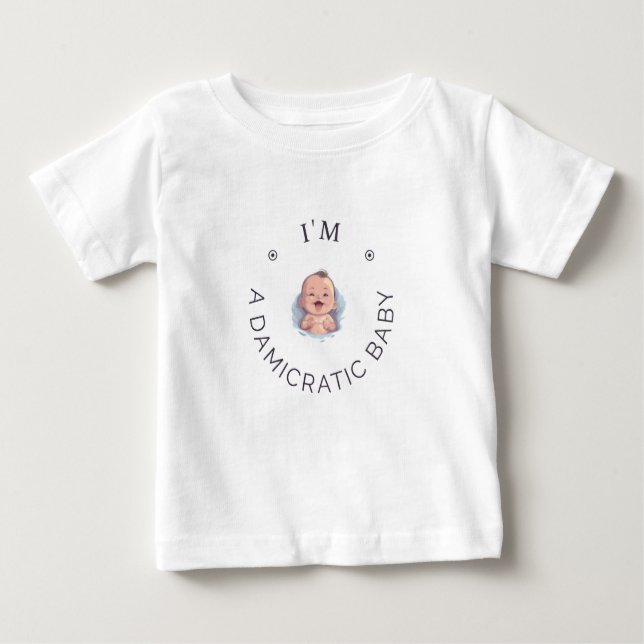 damikratisch baby t-shirt (Vorderseite)