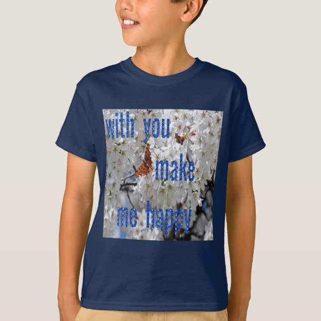 damit ich glücklich bin "Kinder im Shirt" T-Shirt (Vorderseite)