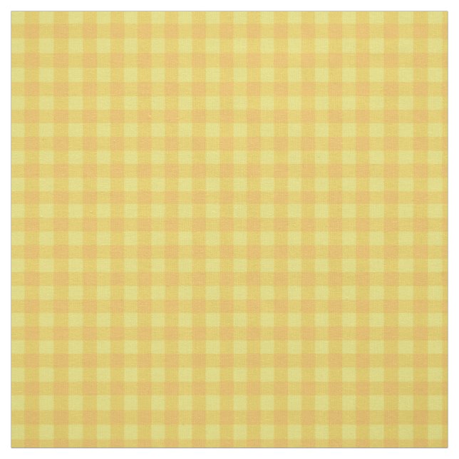 Dämlich-unten-Dillies-orange Gelb-Karo-Gingham Stoff (Muster)