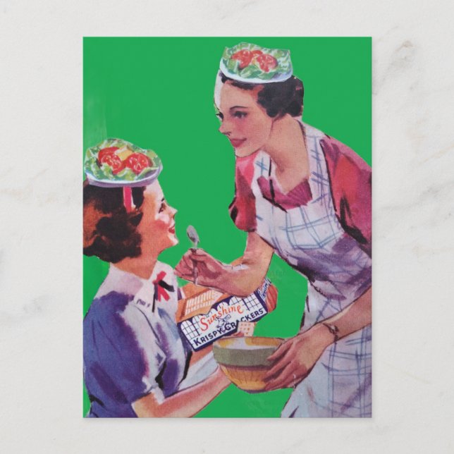 Dämliche Salathüte Collage Postkarte (Vorderseite)