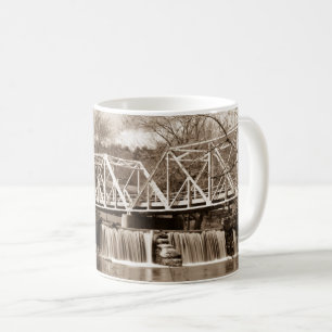 Damm am Finley River Sepia Kaffeetasse