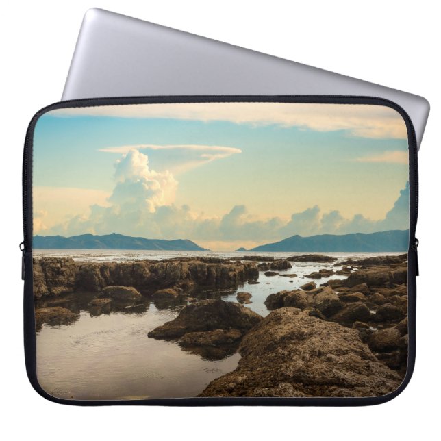 Dämmerung an den Gezeitentümpeln am Cabrillo Beach Laptopschutzhülle (Vorderseite)