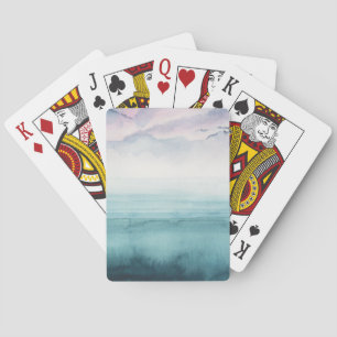 Dämmerung an der Bucht - Wasserfarbe Spielkarten