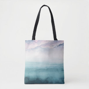 Dämmerung auf der Bucht - Aquarell