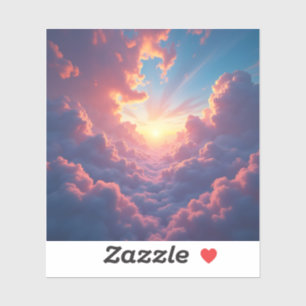 Dämmerung bricht herein - Quadratisches Vinyl Aufkleber