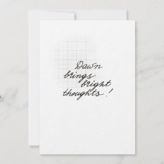 Dämmerung bringt helle Gedanken - Minimalistisch Karte
