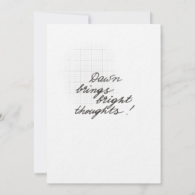 Dämmerung bringt helle Gedanken - Minimalistisch  Karte (Vorderseite)