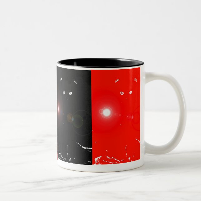 Dämmerung CAT - Geist-Führer-Tasse Zweifarbige Tasse (Rechts)