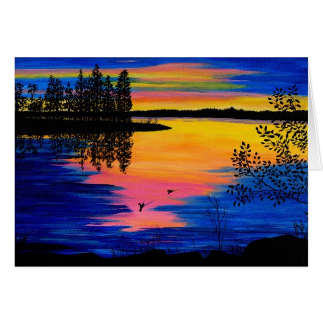 Dämmerung in dem See (Vorderseite (Horizontal))