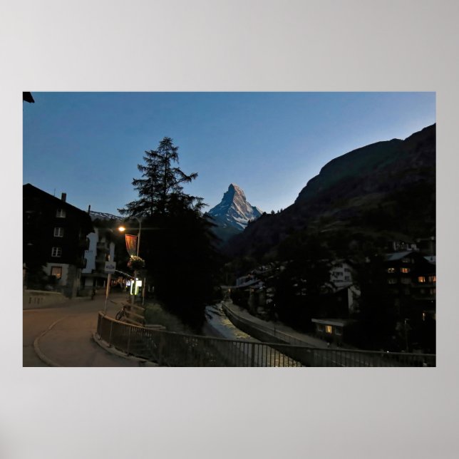Dämmerung in Zermatt Poster (Vorne)