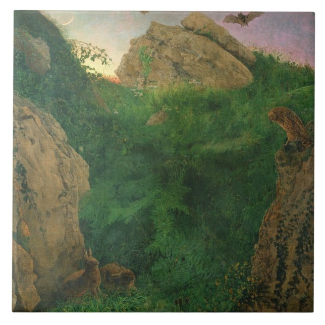 Dämmerung (Öl) Fliese (Vorderseite)