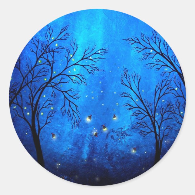 Dämmerung Runder Aufkleber (Vorderseite)