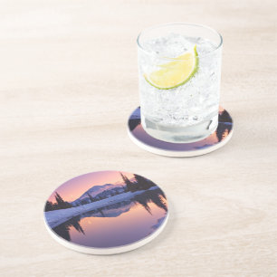 Dämmerung, Tarn und sichelförmiger Mond Untersetzer