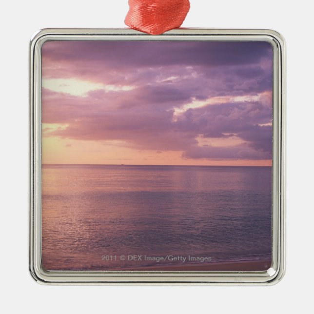 Dämmerung trifft Strand Ornament Aus Metall (Vorne)
