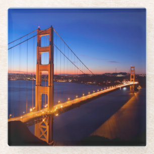 Dämmerung über San Francisco und Golden Glasuntersetzer