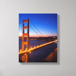 Dämmerung über San Francisco und Golden Leinwanddruck