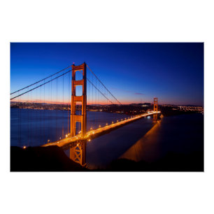 Dämmerung über San Francisco und Golden Poster