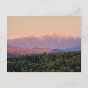 Dämmerung und Mount Washington in New Hampshires Postkarte