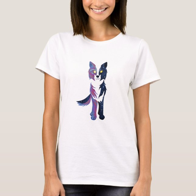 Dämmerungs-Himmel-Wolf T-Shirt (Vorderseite)