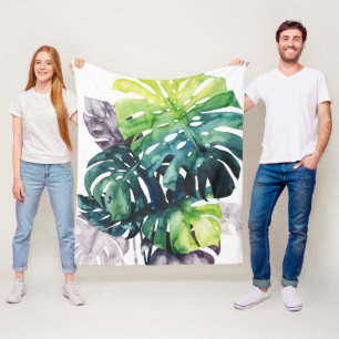 Dämmerungs-Palmen - aufgeteiltes Blatt Fleecedecke