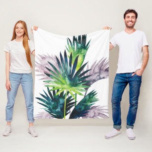 Dämmerungs-Palmen-Palmwedel Fleecedecke
