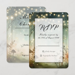 Dämmerungsflüstern der Waldhochzeit RSVP Karte