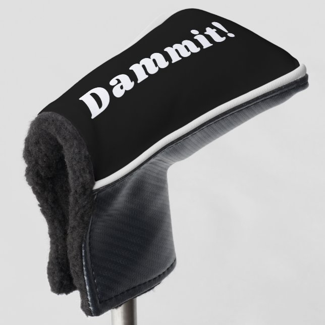 Dammit Funny Modern Golfing Spaß Typografie Golf Headcover (3/4 Vorderseite)