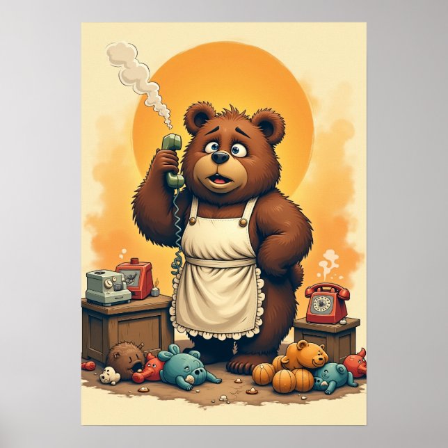 Dammit Mom Frustrated Parent Sticker Chaos Coordin Poster (Vorne)