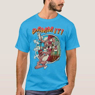 “Damn It!” Punk Rock Bunny Retro - Blink 182 T-Shirt