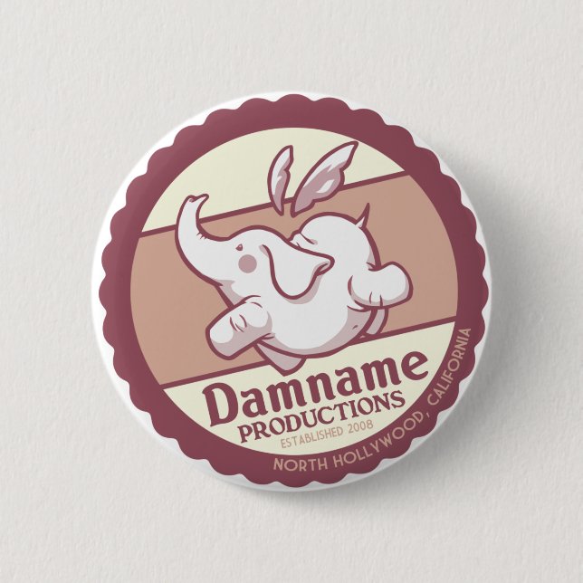 Damname Vintage Knopf Button (Vorderseite)