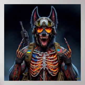 Damned Doggie #00001 of the NFT collection Art Poster