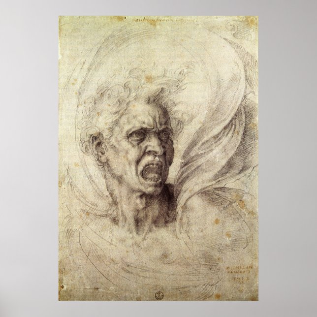 Damned Soul von Michelangelo Poster (Vorne)