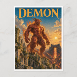 Dämon, Gothic Fantasy Monster Postkarte