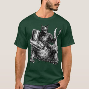 Dämon oder Geist auf einem Krokodil-Wörterbuch mon T-Shirt