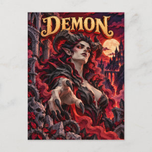Dämon, Paper Cut Monster Postkarte