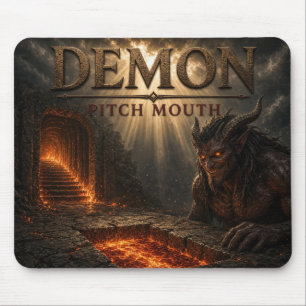 Dämon Pitch Mouth Dark Realism Mousepad