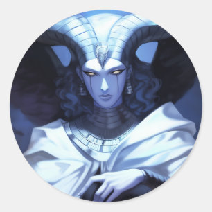 Dämon Runder Aufkleber