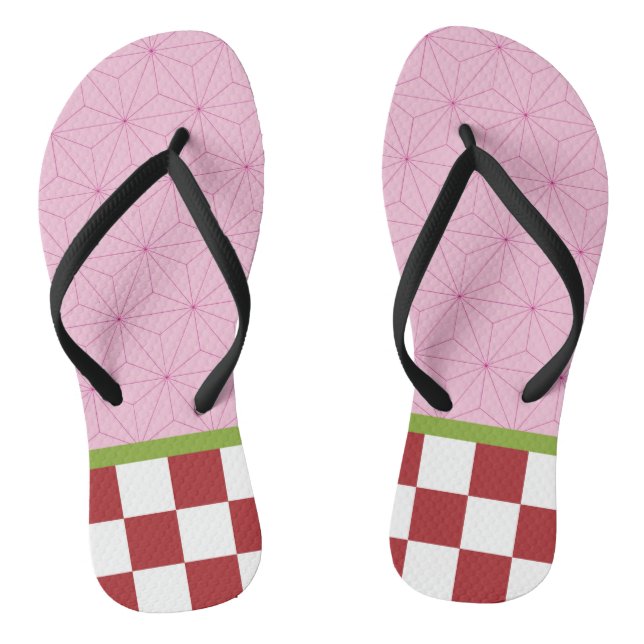 Damon Slayer Nezuko Kamado Paar Flip Flops (Fußbett)