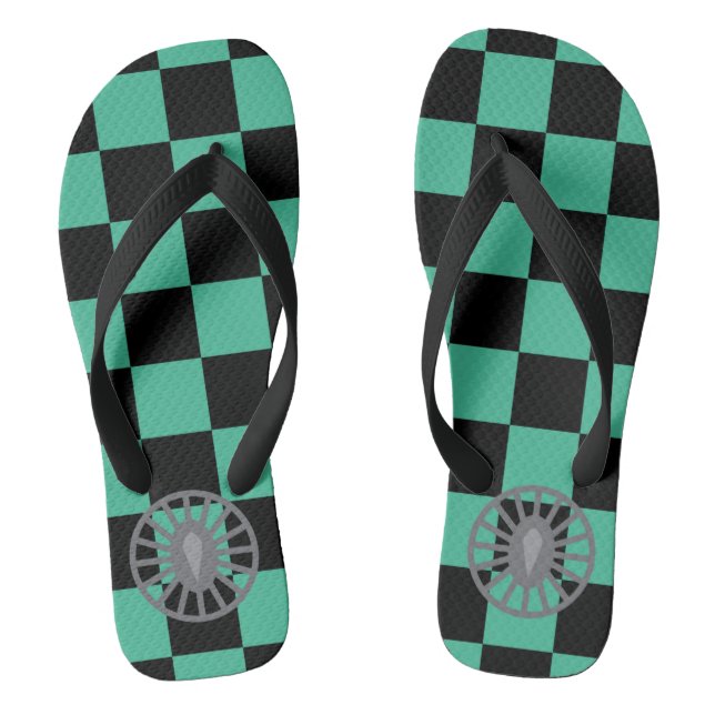 Damon Slayer Tanjiro Kamado Pair Flip Flops (Fußbett)