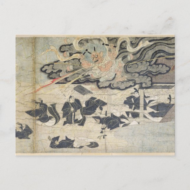 Dämon Thunder, Tenjin Shrine, Kamakura Periode Postkarte (Vorderseite)
